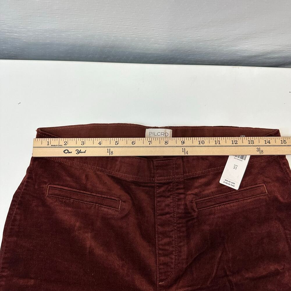 Anthropologie Pilcro Womens 31 Pull On Corduroy Flare Pants Navy Marin 70s Boho - Picture 10 of 14